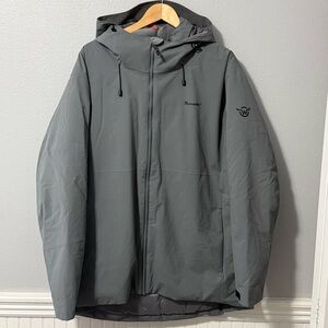 Moosejaw Men's Gray Hooded Insulated Coat Size XL NWT